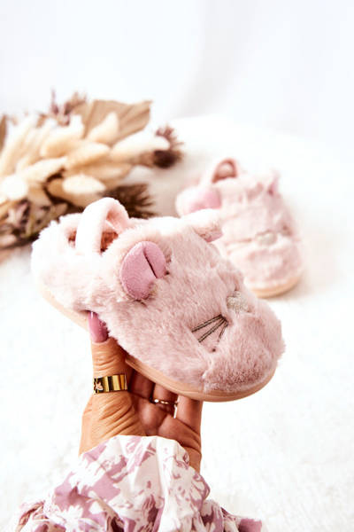 Children's Slippers Cats With Ears Light pink Tammy