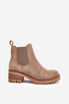 Low Classic Suede Ankle Boots Beige Lalyllis