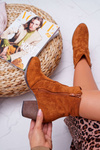 Women's Stiletto Heeled Cowboy Boots Camel Nutriso