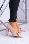 Women's High Pointed Pumps Beige Sandy
