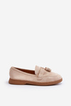 Women's Suede Moccasins Beige Dansitu