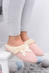 Women's Flip Flops With Fleece And Bow Tie SOXO Pink