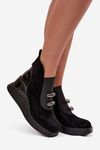 Women's Platform Ankle Boots D&A MR52-106 Black