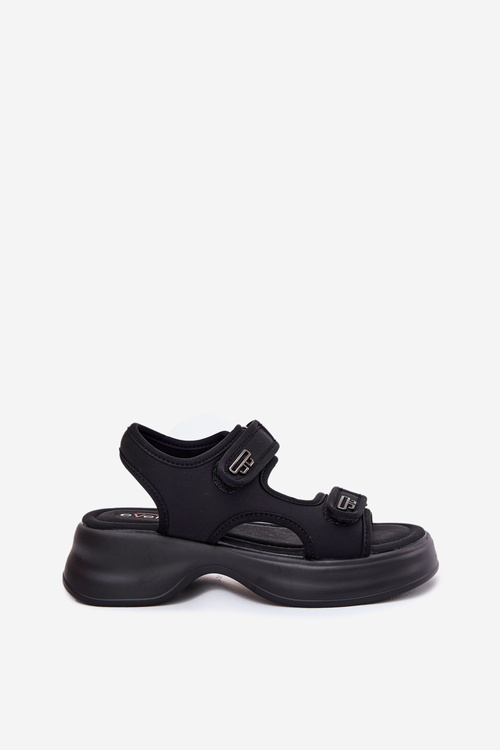 Women's Sandals With Golden Details Black Luvira