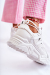 Sportowe Buty Sneakersy Damskie Białe Daren