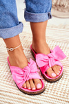 Flip Flops On Cork Sole Neon Fuchsia Wendy