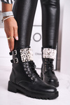 Women’s Boots Flat Military Black Bemmer