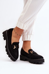 Women's Loafers with Ornament Black Omavia