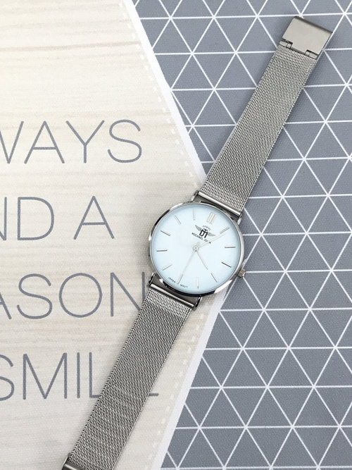 Women's Watch Michael John Florence Silver Blue 40mm