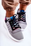 Sportowe Buty Sneakersy Damskie Wsuwane Szare Klayra