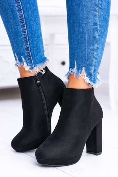 Black Nubuck Stiletto Boots Emoretto