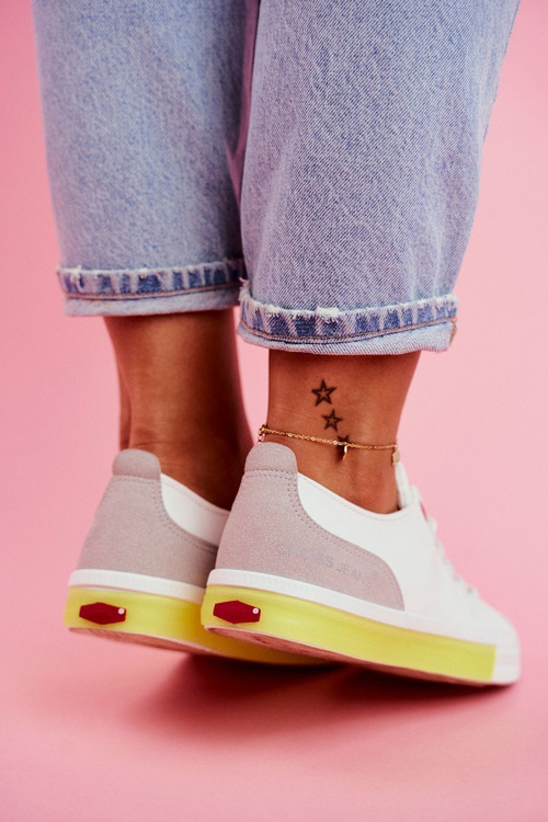Women's Sneakers Cross Jeans White Yellow FF2R4042C
