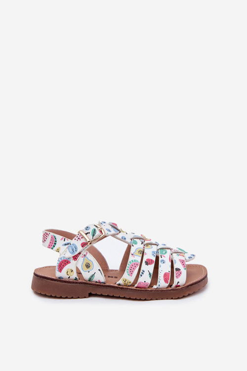 Girls Children's Sandals Made Of Eco Leather Fruits Multicolor Mariana