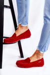 Women's Suede Loafers Red Millare