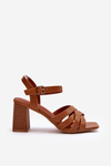 Women's Sandals with Heel Camel Opifiana