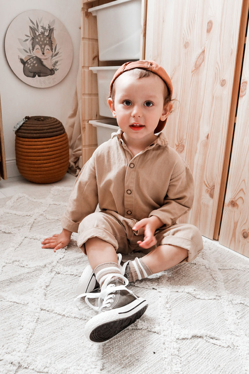 Children's High Sneakers Khaki Filemon