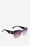 Women's Classic Sunglasses With Decorative Details UV400 Black-Brown