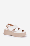 Women's Platform Sandals Eco Leather White Karonia