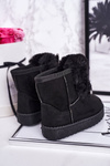 Children's Snow Boots Insulated With Fur Suede Black Amelia