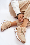 Women's Sports Shoes With Decorative Zipper Beige Adrea