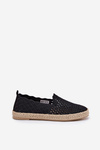 Espadryle Damskie Z Plecionką Czarne Vinceza 13625