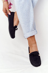 Women's Suede Loafers Black Marylin