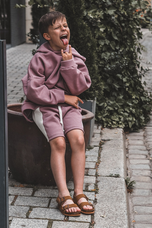 Children's Sandals on Cork Platform with Velcro Closure Camel Rorria