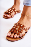 Women's Classic Slippers With Ornaments Brown Scotlyn