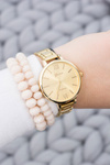 Women's Gold Stylish Watch with Bracelet