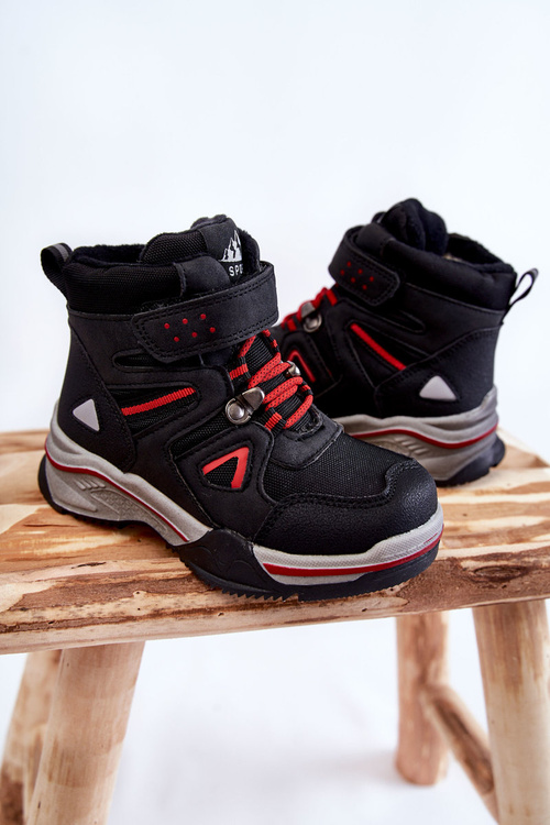 Children's Booties Trappers Warmed With Wool Black Marco