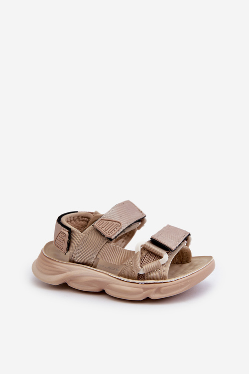 Children's Sandals with Velcro Fastening Beige Orretta