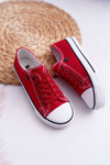 Youth Sneakers Women's Shoes Red Justika
