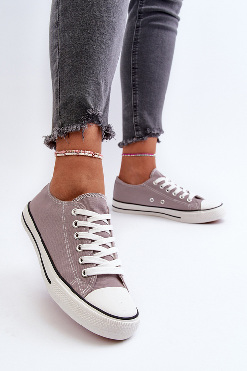 Trampki Klasyczne Niskie Damskie Szare Caelira B-806