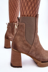 Suede Boots On Heel Liresa Brown