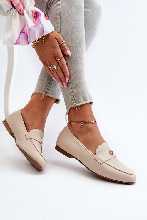 Women's Flat Heel Loafers Beige Sylvaine