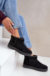 Women's Snow Boots Made Of Eco Suede Black Noliri