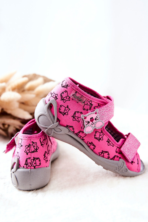 Befado Velcro Cats Sandals 242P103 Pink