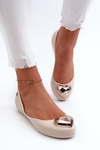 Women's scented ballerina flats with a heart ZAXY NN285009 beige