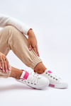 Women's Low Sneakers With Jets White-Pink Demira