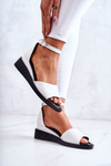 Classy Women's Sandals With Buckle Deserve White