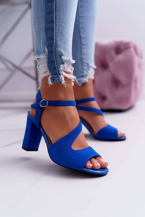 Sergio Leone SK868 Blue Stiletto Sandals