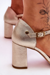 Leather Comfortable Sandals Maciejka 06025-25 Gold