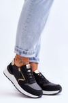 Sportowe Buty Damskie Suwak Czarne Larisa