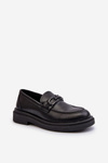 Black Women's Leather Moccasins Keelana