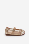 Kids' ballet flats with bow Gold Jellema