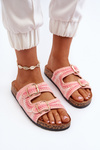 Women's Sandals with Cork Sole Pink Fannea
