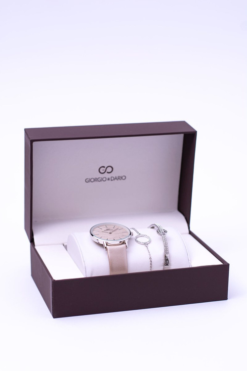 Giorgio Dario Set Gold Watch Two Bracelets