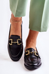 Women's Leather Loafers Black Coriso