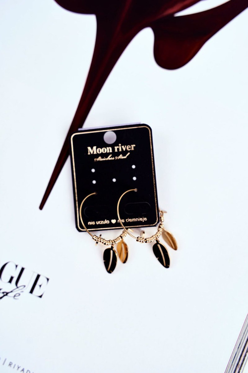 Women's Earrings Gold Wheels Feather Pigeon