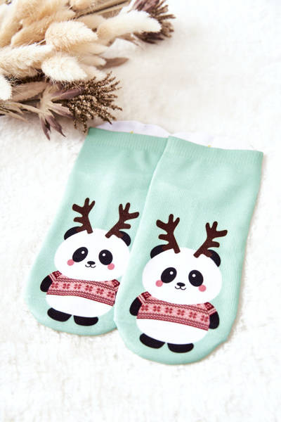 Feet Socks Panda Green